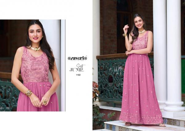 Zaveri Jump Suit Vol 4 georgette  New Stylist Wear Collection